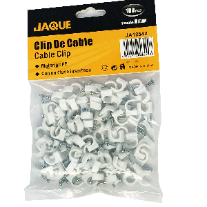 Bolsa de Clip de Cable Blanco 100U Con Clavo Insertado