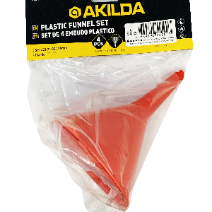 Set Embudo Plastico Rojo